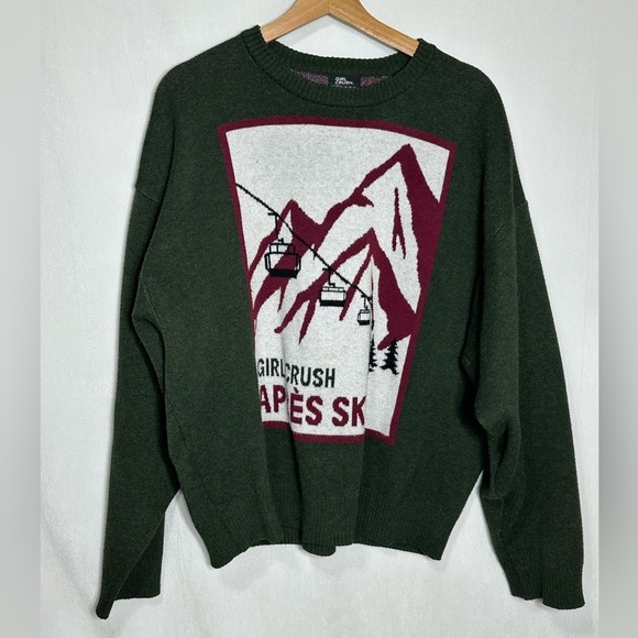Girl Crush Après-ski sweater Up the hills - green - small - Picture 2 of 6